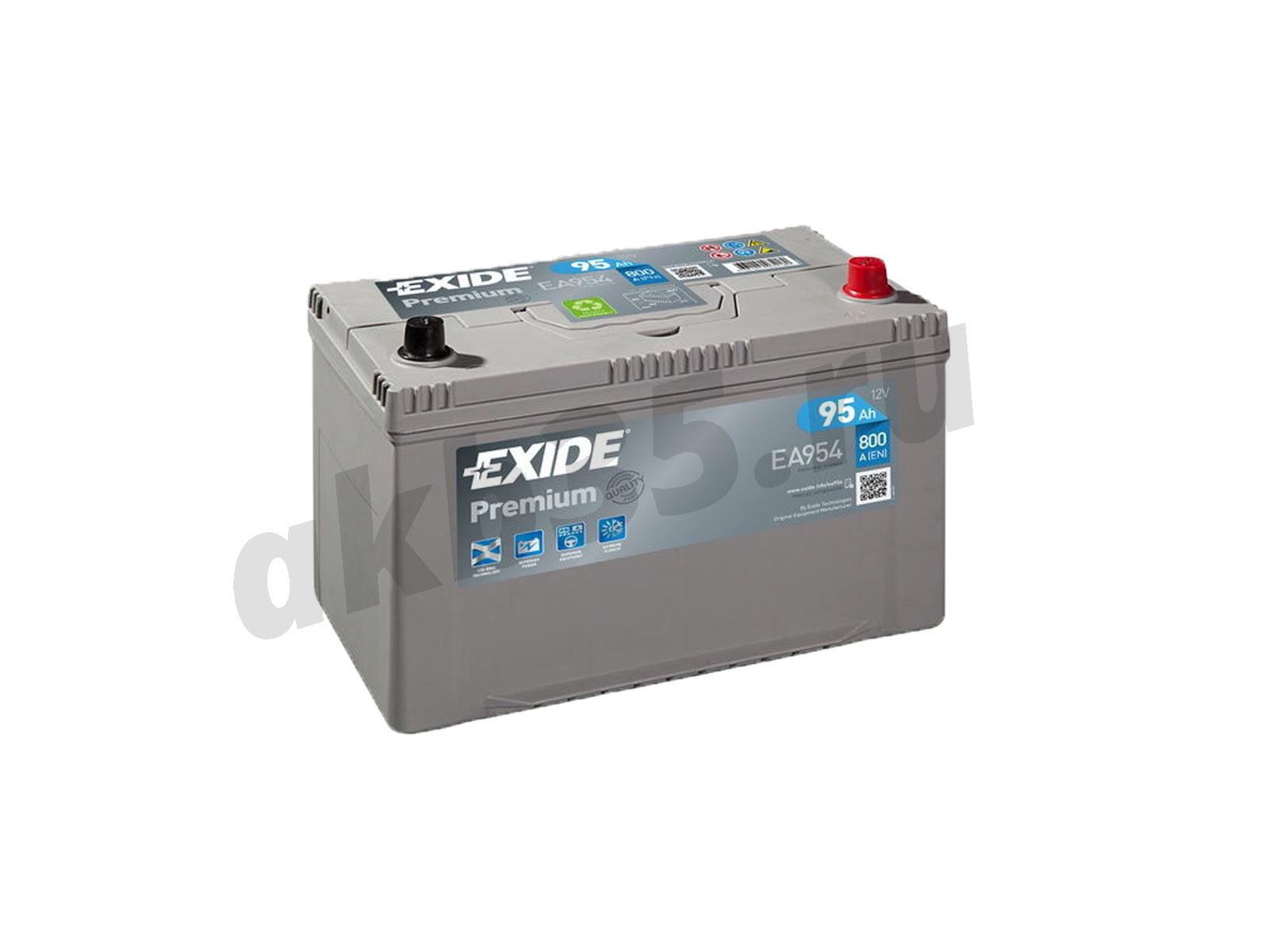 Изображение Аккумулятор EXIDE 95 А/ч Обратный Азия EA954 : №3