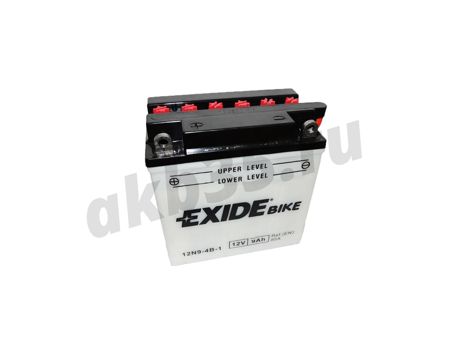 Изображение Аккумулятор EXIDE 9 А/ч Прямой 12N9-4B-1 : №1