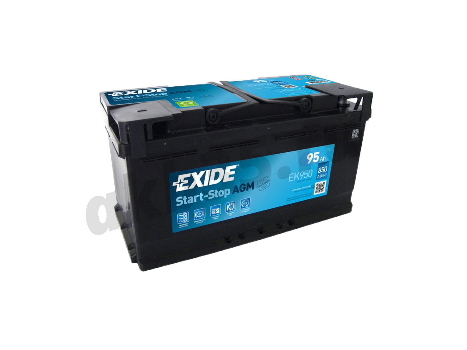 Изображение Аккумулятор EXIDE 95 А/ч Обратный AGM EK950 : №2