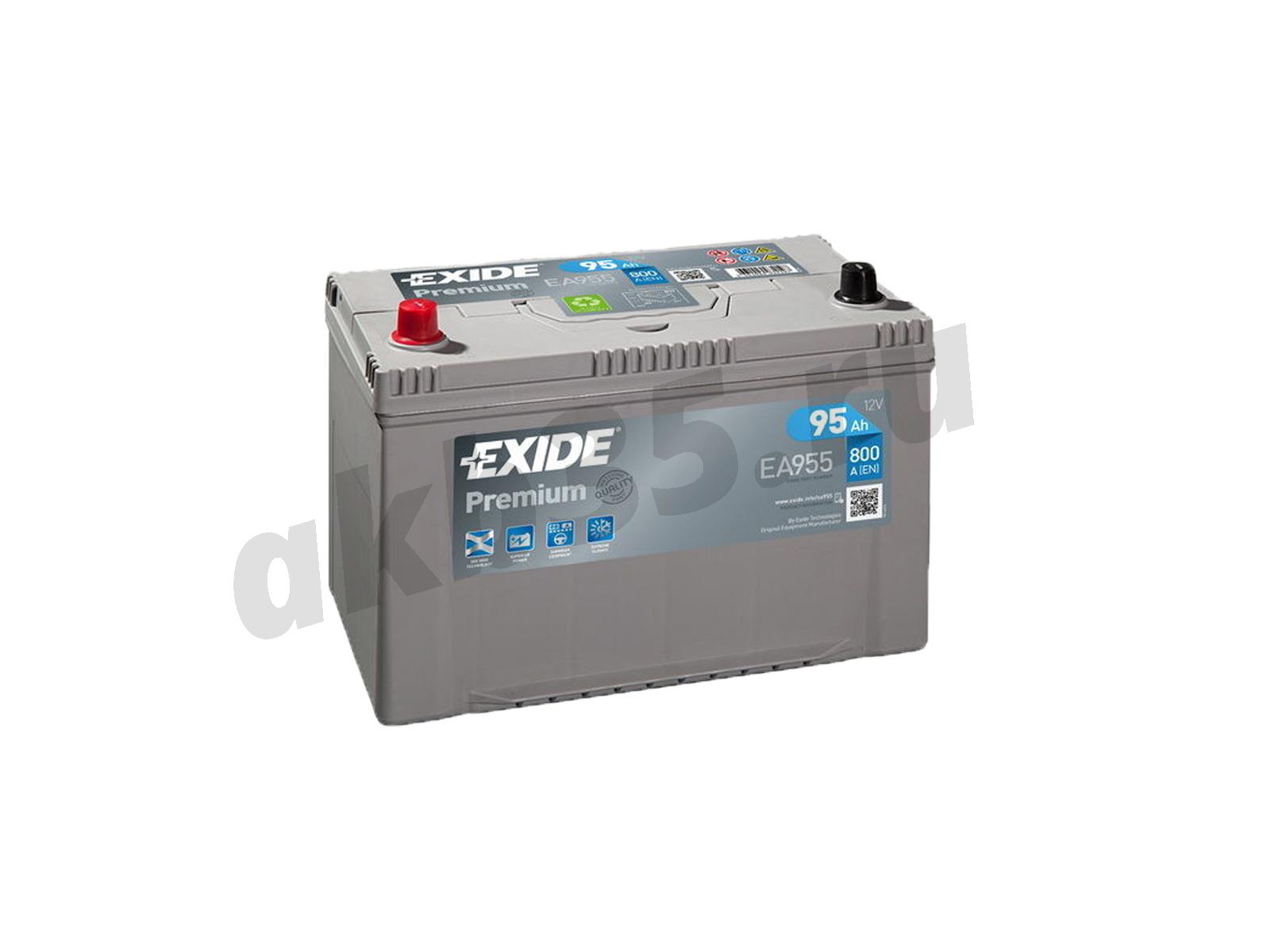 Изображение Аккумулятор EXIDE 95 А/ч Прямой Азия EA955 : №1