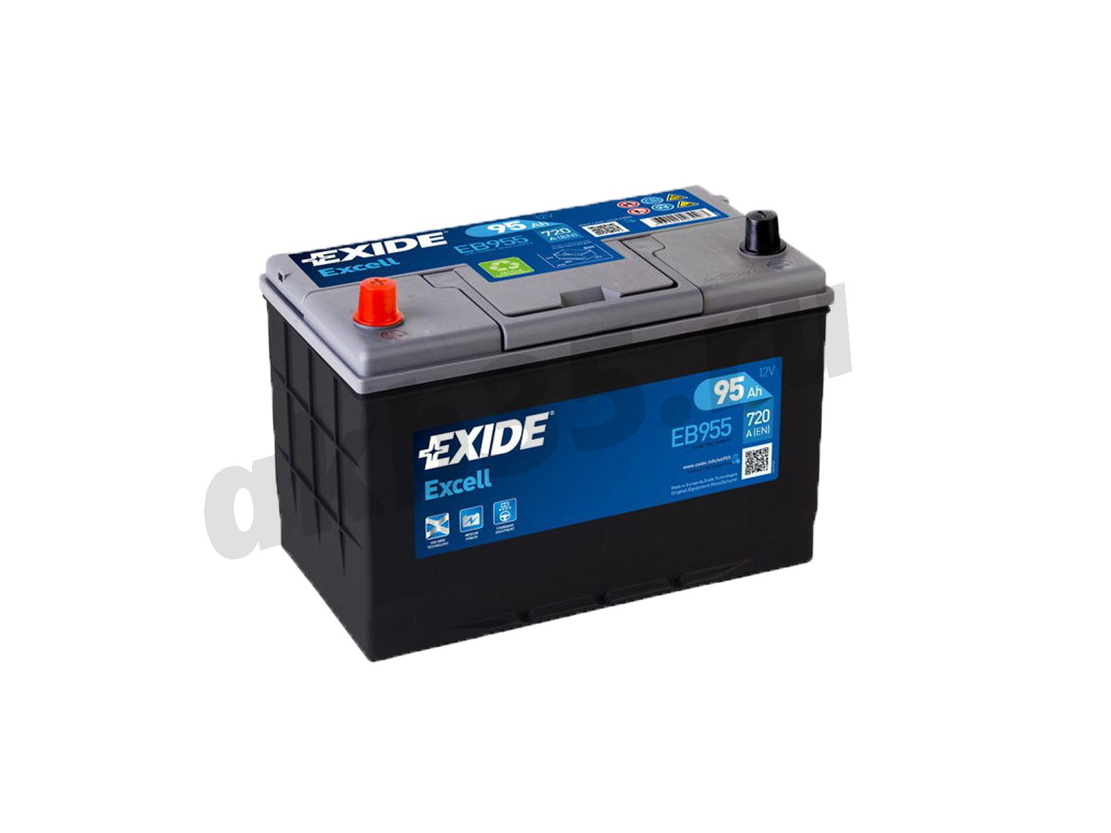 Изображение Аккумулятор EXIDE 95 А/ч Прямой Азия Excell EB955 : №1