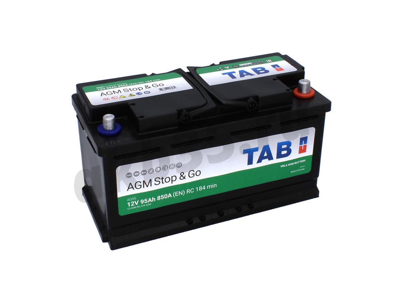 Изображение Аккумулятор TAB 95 А/ч Обратный AGM Eco Dry : №1