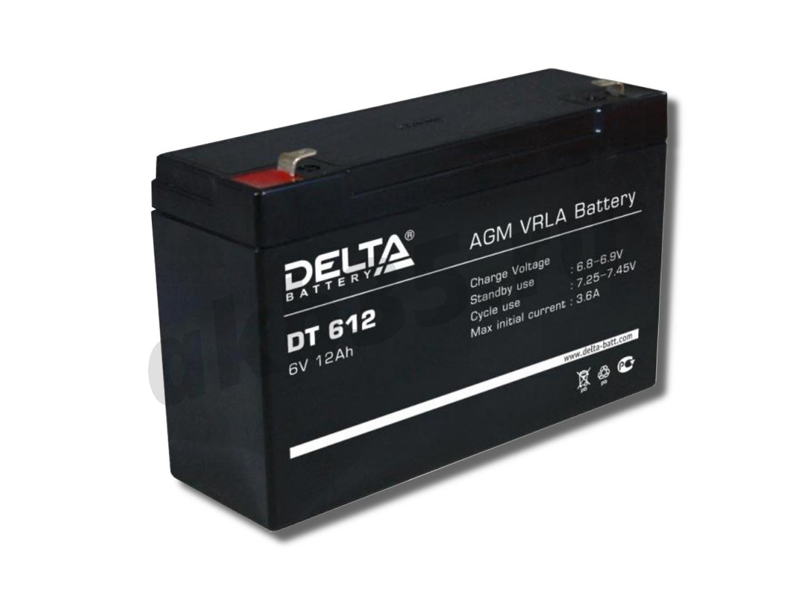 Изображение Аккумулятор DELTA DT 612 : №1