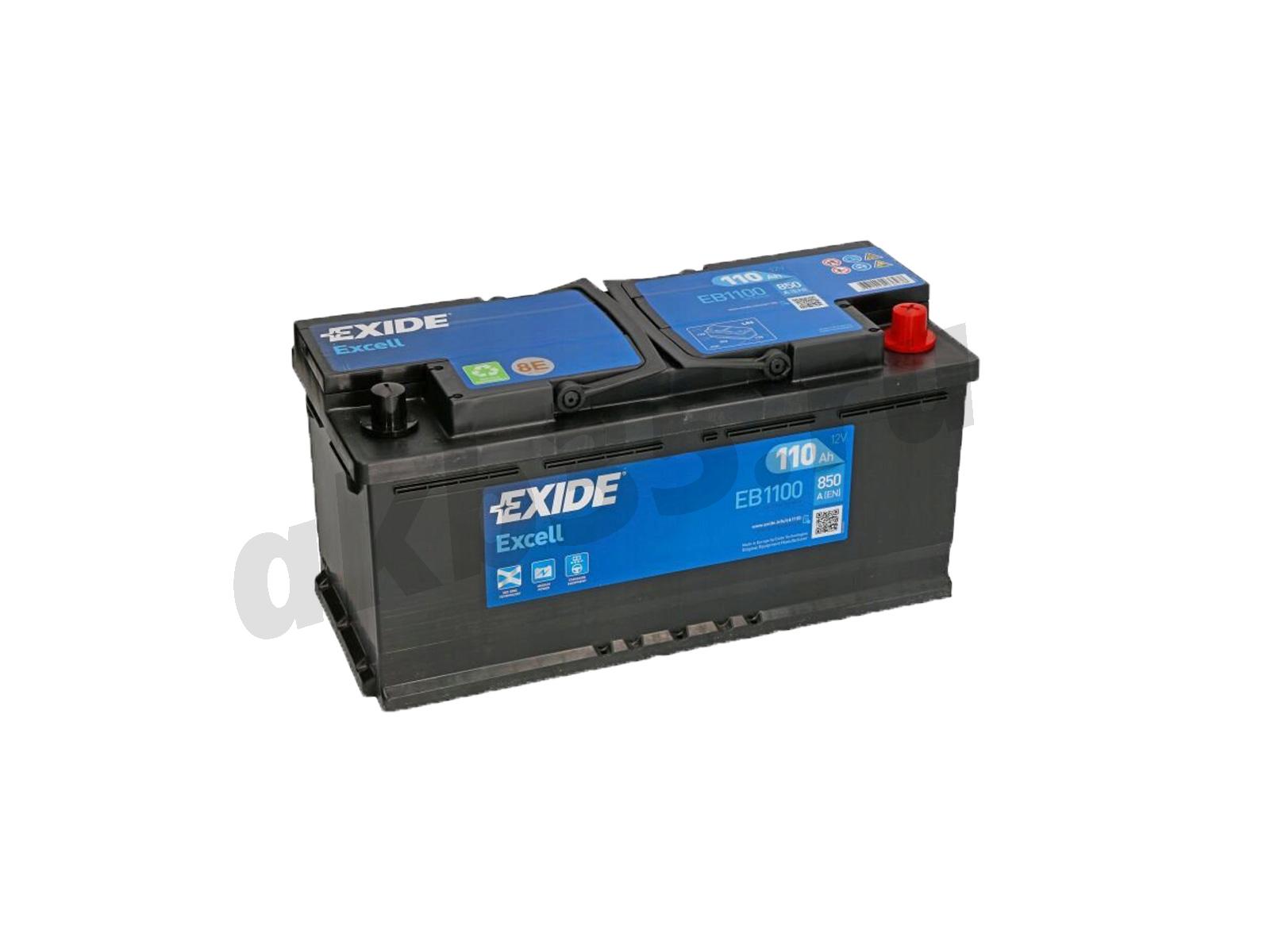 Изображение Аккумулятор EXIDE 110 А/ч Обратный Excell EB1100 : №1