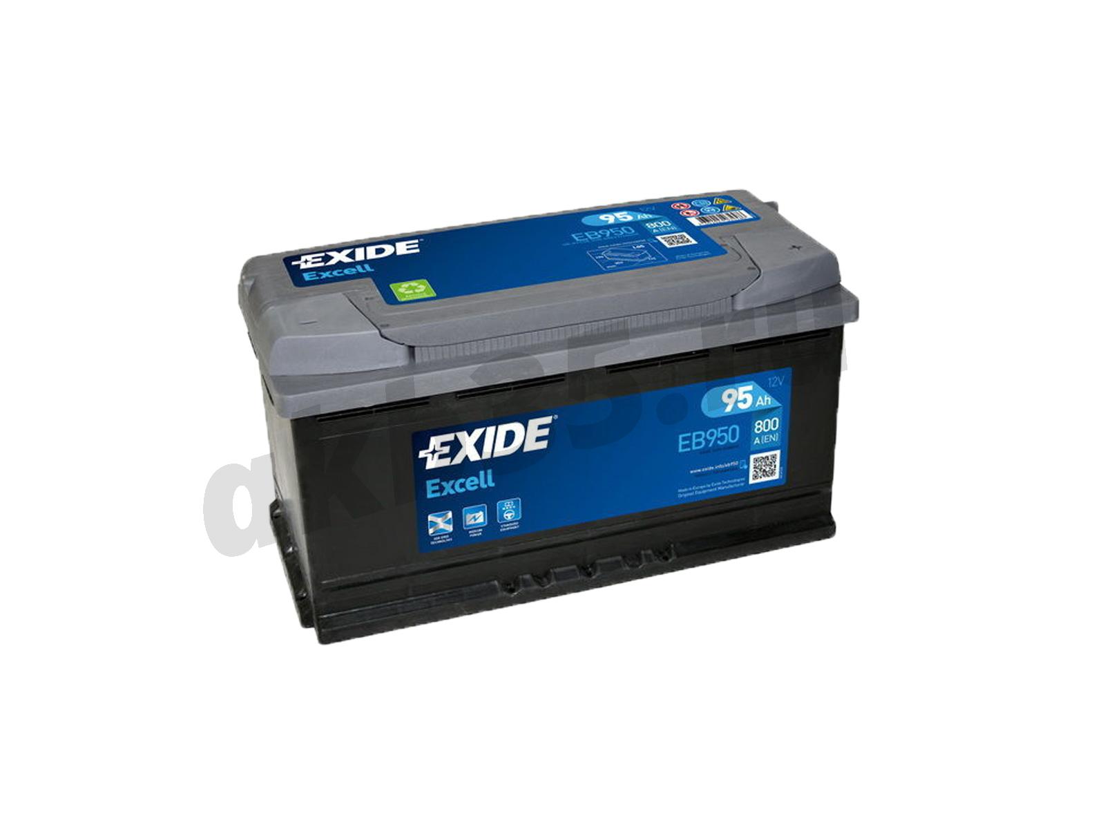 Изображение Аккумулятор EXIDE 95 А/ч Обратный Excell EB950 : №1